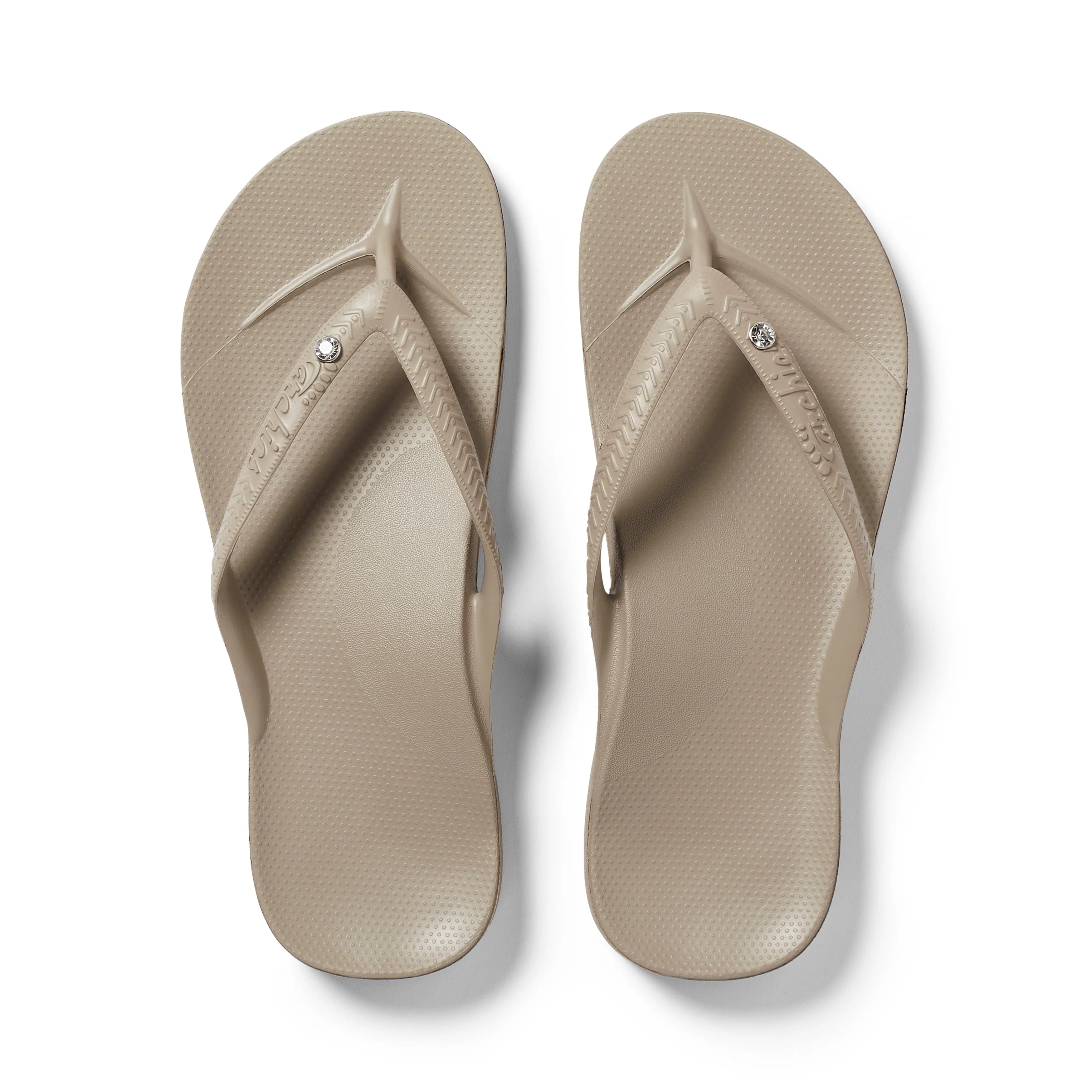 Arch Support Flip Flops - Classic - Crystal Taupe 