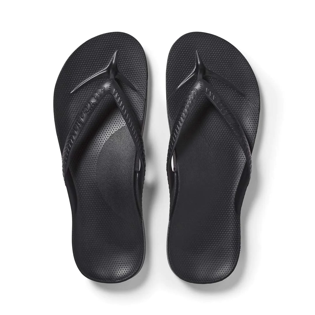 Arch Support Flip Flops - Classic - Black 